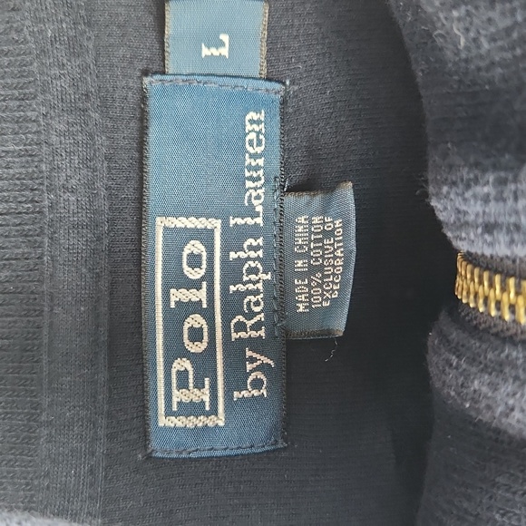 Polo Ralph Lauren mens Large Navy blue pullover with red pony - Picture 3 of 5